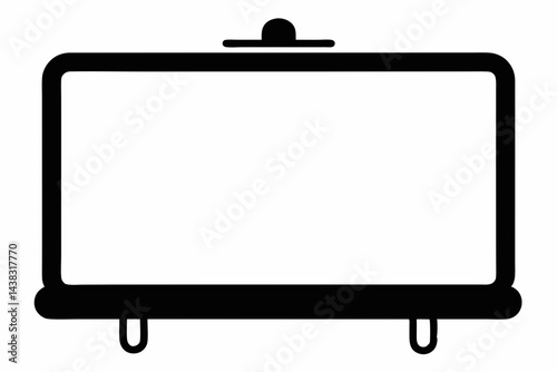 Mini Whiteboard Silhouette vector illustration