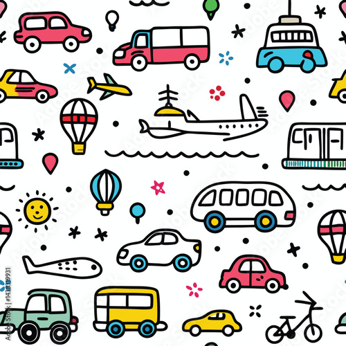 Colorful Transportation Pattern