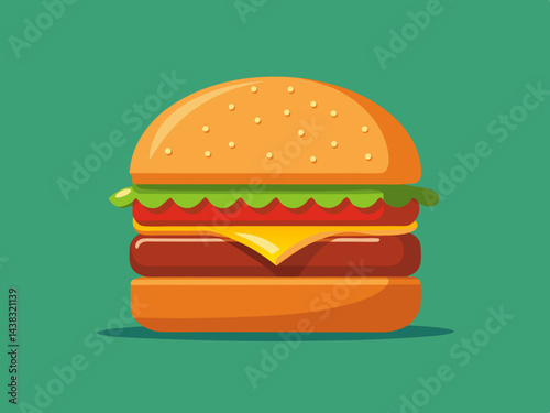 vegan burger vector art                          