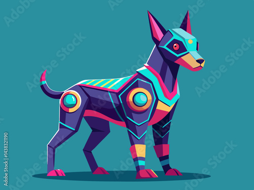 robotic pet dog illustration 