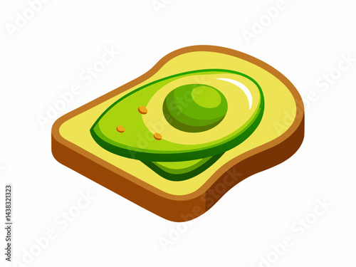 avocado toast illustration                        