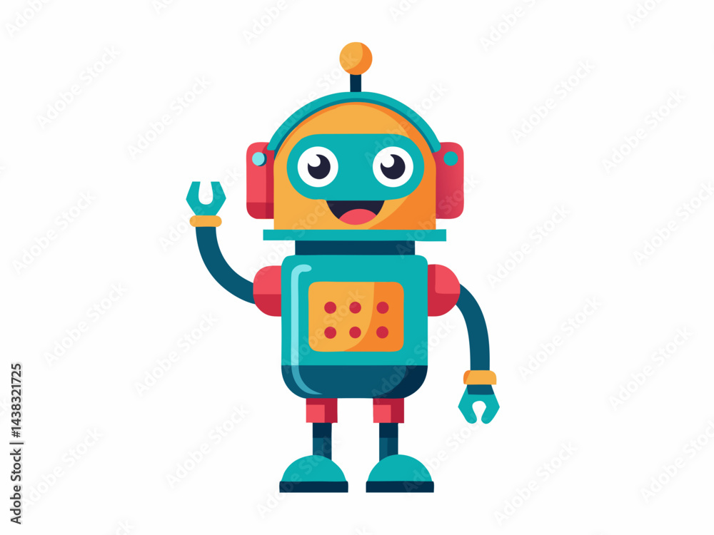 cute robot assistant mascot cute robot assistant mascot