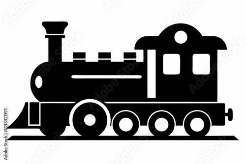 Train Engine Silhouette vector illustration