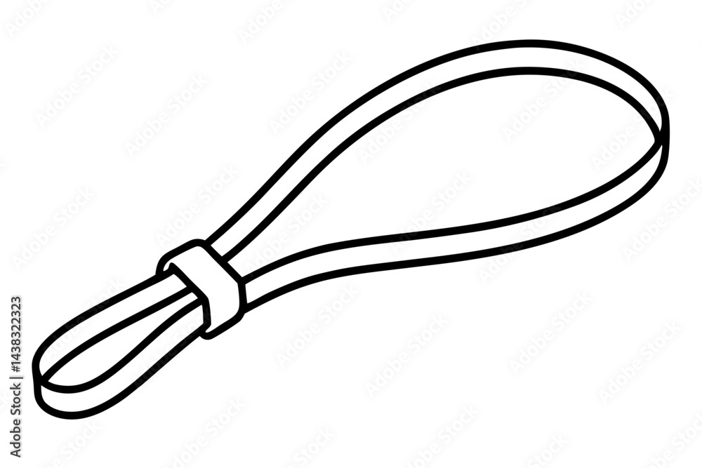 Velcro Cable Tie Line Art vector illustration