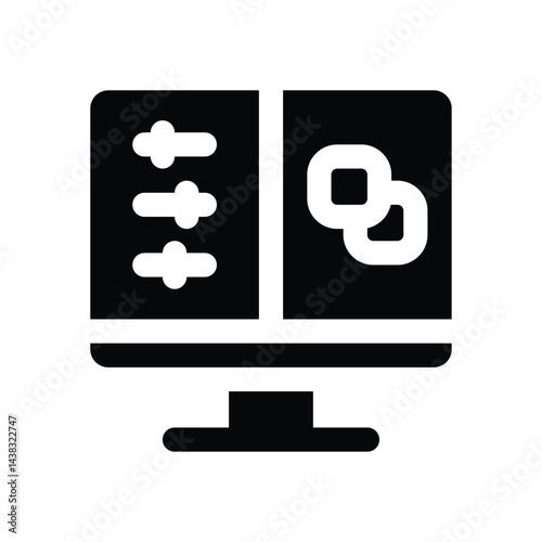 modeling glyph icon. Strong and solid vector icon for websites, mobile interfaces, presentations, and visual branding. High quality and easy to edit.