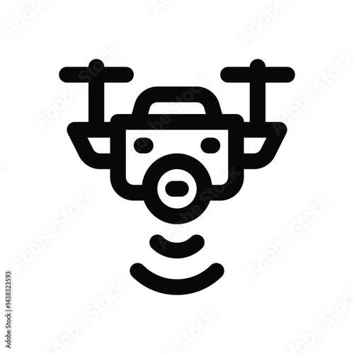 drone line icon. Clean and minimalist vector icon for websites, mobile apps, presentations, and logos. Fully scalable and customizable for any project.