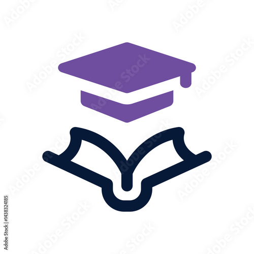education duotone icon. Sleek and modern vector icon for websites, mobile apps, marketing materials, and corporate design. Fully scalable and ready to use.
