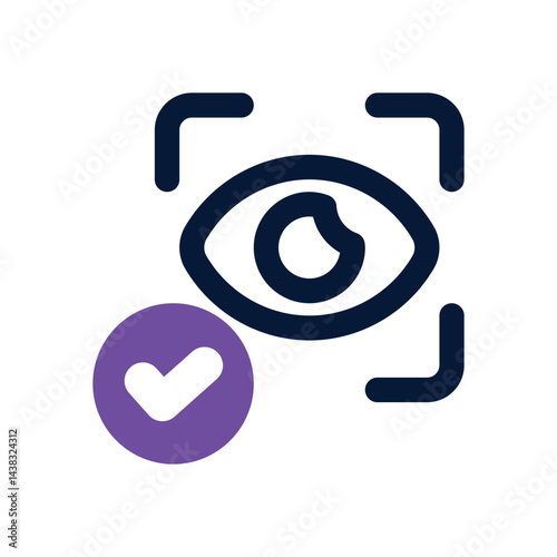 eye recognition duotone icon. Sleek and modern vector icon for websites, mobile apps, marketing materials, and corporate design. Fully scalable and ready to use.