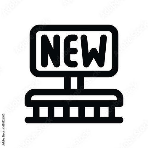 new line icon. Clean and minimalist vector icon for websites, mobile apps, presentations, and logos. Fully scalable and customizable for any project.