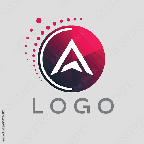 Creative A letter logo Flat Design Vector Illustration