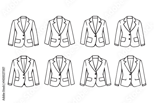 Blazer line art