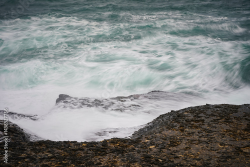 Fototapeta Naklejka Na Ścianę i Meble -  Stormy day in Black Sea coast of Istanbul, Turkiye
