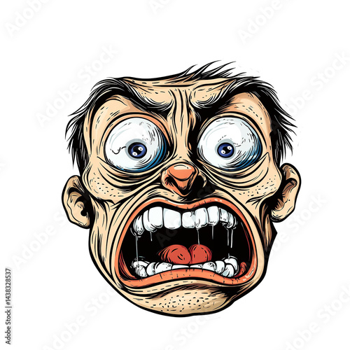 Wallpaper Mural funny face of angry man Torontodigital.ca