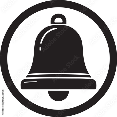 Bell icon, silhouette, vector, logo, illustration, image 11