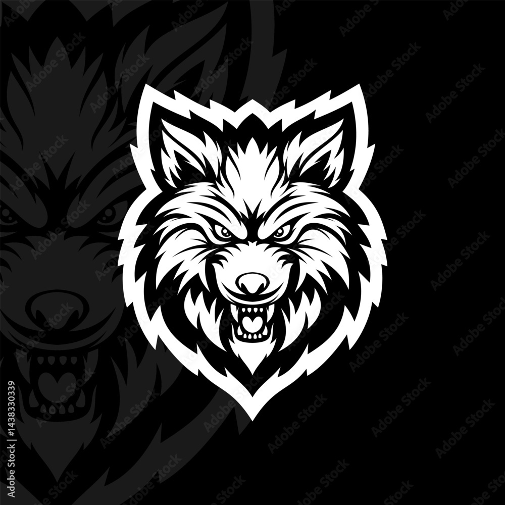 Obraz premium Wolf mascot esport logo illustration