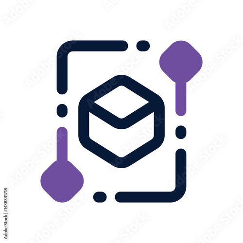blockchain dual tone icon. Sleek and modern vector icon for websites, mobile apps, marketing materials, and corporate design. Fully scalable and ready to use.