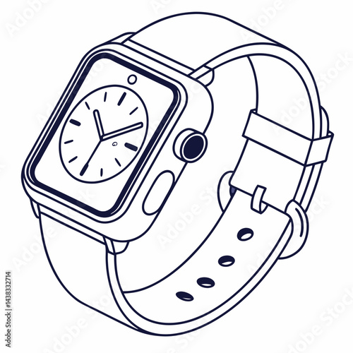 vector illustration of a watch
