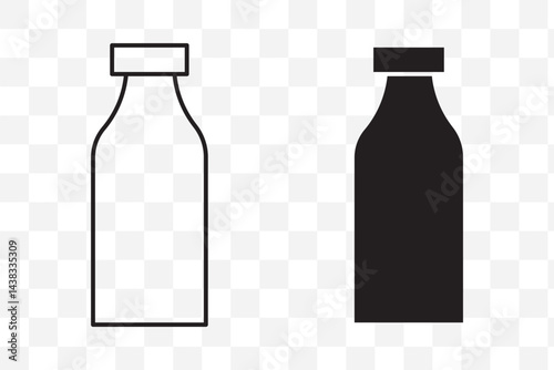 Bottle icon set illustration. bottle sign and symbol
