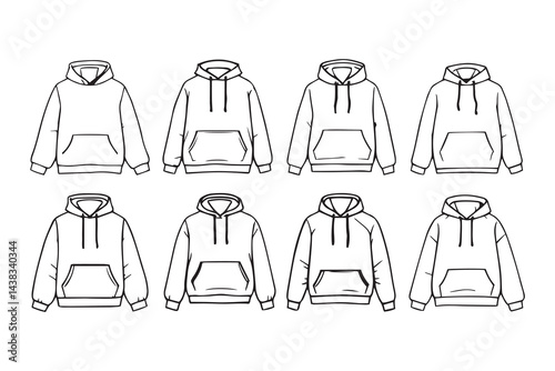 Hoodie line art