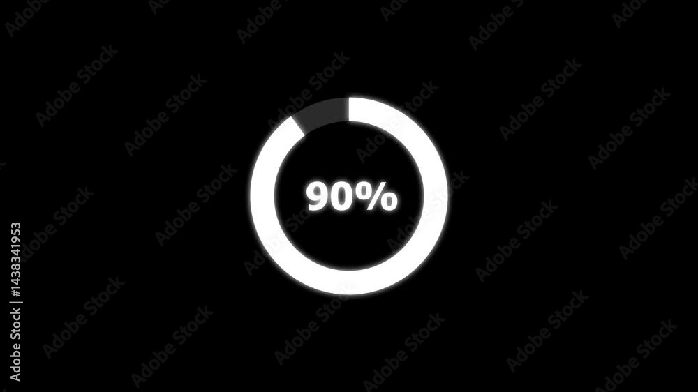 Pie chart animated video with 90 percent element white background . Statistics Business and finance theme Visual Data Representation for Finance, Sales, Statistics, Diagram. Motion Graphics Animated Pie chart animated video with 90 percent element white background . Statistics Business and finance theme Visual Data Representation for Finance, Sales, Statistics, Diagram. Motion Graphics Animated