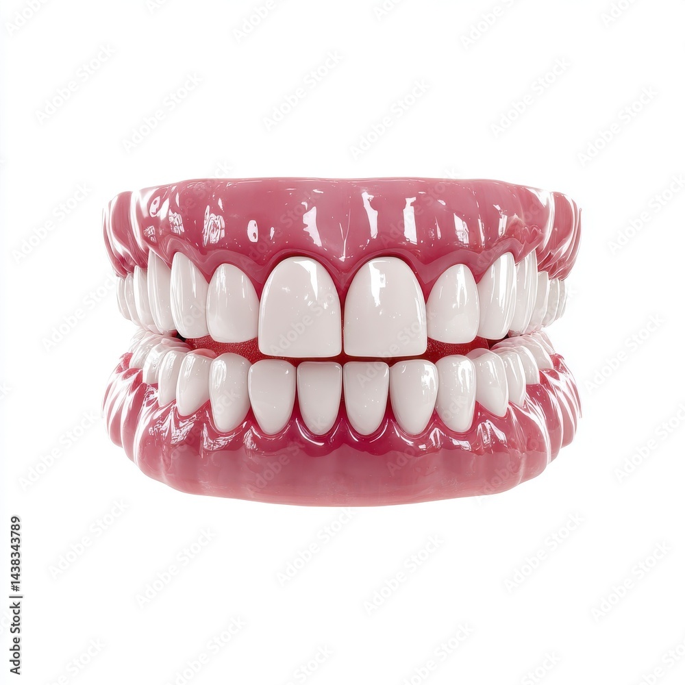 Fototapeta premium Realistic model of teeth and gums for dental education and displays