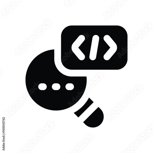 search glyph icon. Strong and solid vector icon for websites, mobile interfaces, presentations, and visual branding. High quality and easy to edit.