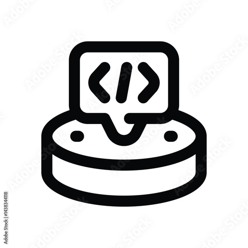 database line icon. Clean and minimalist vector icon for websites, mobile apps, presentations, and logos. Fully scalable and customizable for any project.