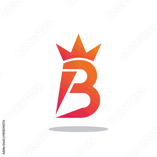 Creative B letter logo Flat Design Vector Illustration