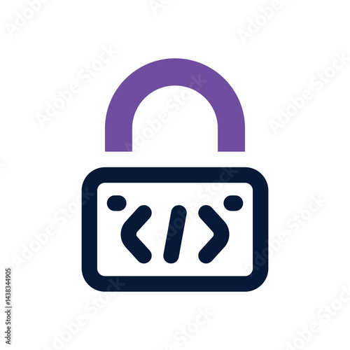 padlock dual tone icon. Sleek and modern vector icon for websites, mobile apps, marketing materials, and corporate design. Fully scalable and ready to use.