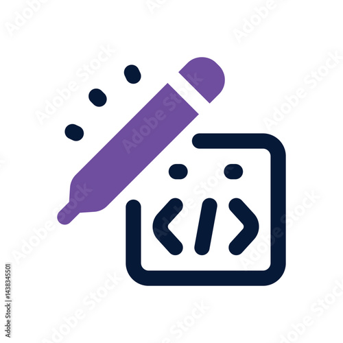 writing code dual tone icon. Sleek and modern vector icon for websites, mobile apps, marketing materials, and corporate design. Fully scalable and ready to use.