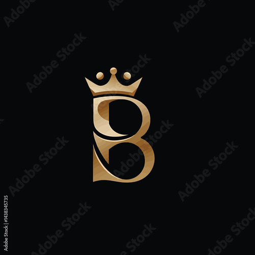 Creative B letter logo Flat Design Vector Illustration