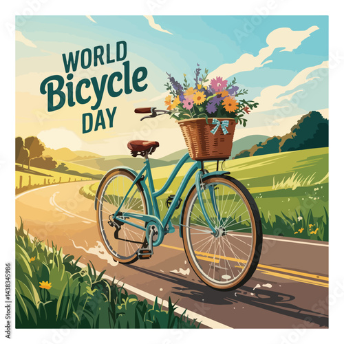 World Bicycle Day Observation poster Banner