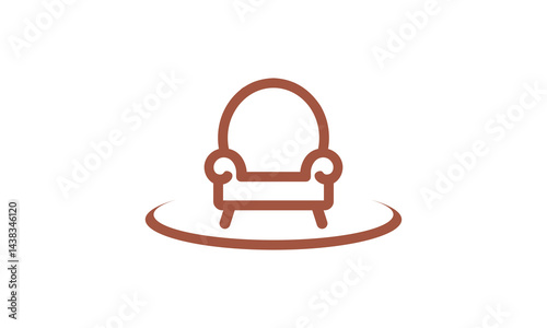 furniture chair vector company logo