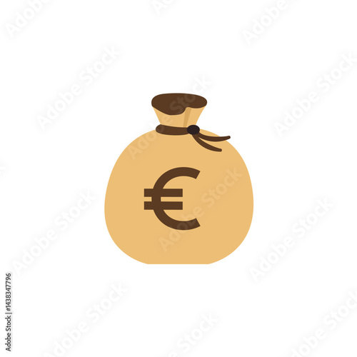 Money burlap bag currency finance cash vector symbol illustration icon symbol sign sack euro