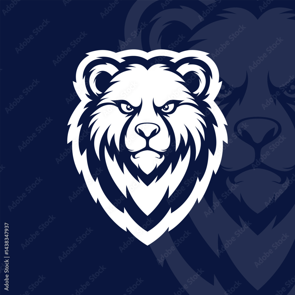 Fototapeta premium Bear head mascot esport logo