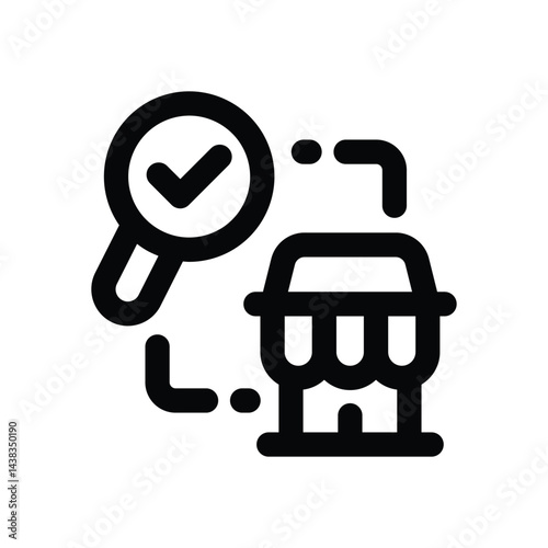 search line icon. Clean and minimalist vector icon for websites, mobile apps, presentations, and logos. Fully scalable and customizable for any project.