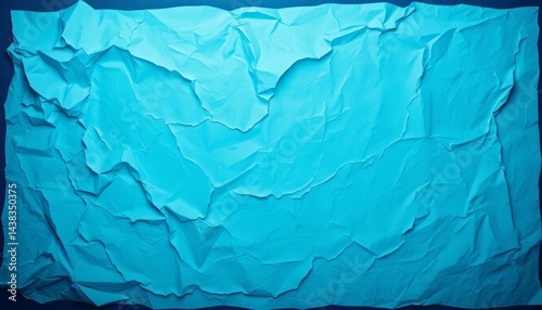Wallpaper Mural Deep blue crumpled paper, distressed grunge texture, dark border, design, faded Torontodigital.ca
