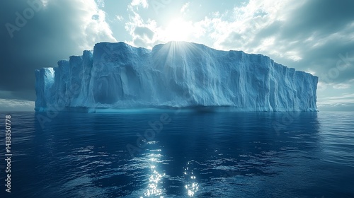 Wallpaper Mural Massive white iceberg partially submerged in ocean Torontodigital.ca