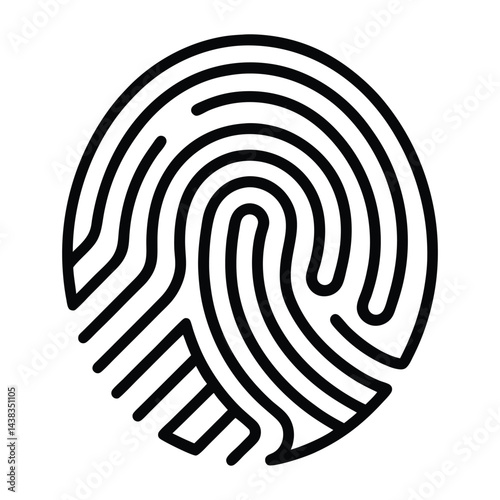 Fingerprint icon vector