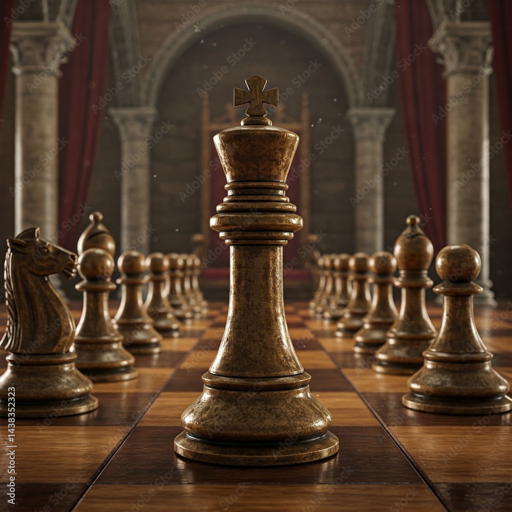 chess pieces on the board chess pieces on the board