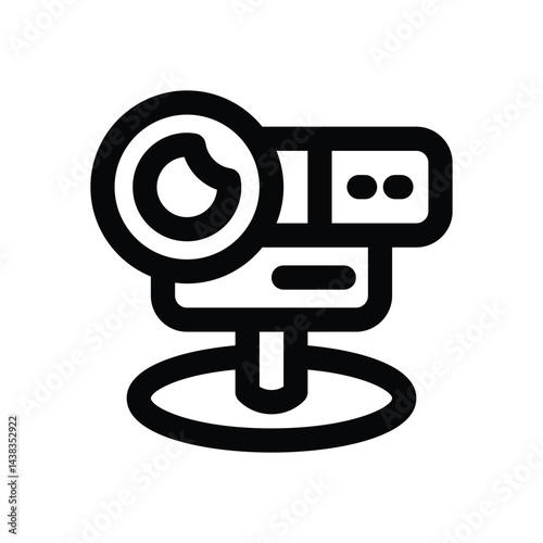 web cam line icon. Clean and minimalist vector icon for websites, mobile apps, presentations, and logos. Fully scalable and customizable for any project.