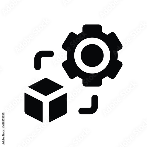 setting glyph icon. Strong and solid vector icon for websites, mobile interfaces, presentations, and visual branding. High quality and easy to edit.