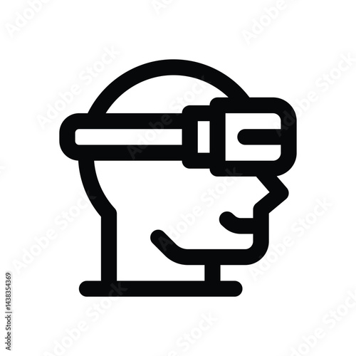 vr glasses line icon. Clean and minimalist vector icon for websites, mobile apps, presentations, and logos. Fully scalable and customizable for any project.