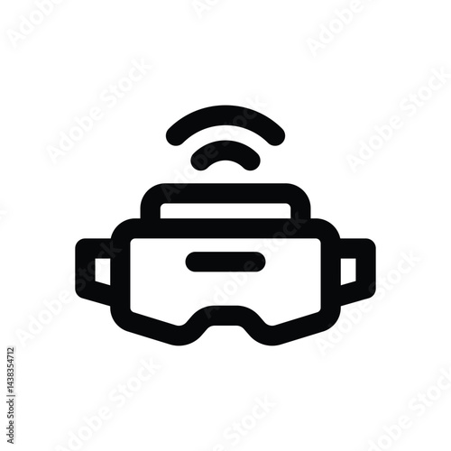virtual reality line icon. Clean and minimalist vector icon for websites, mobile apps, presentations, and logos. Fully scalable and customizable for any project.