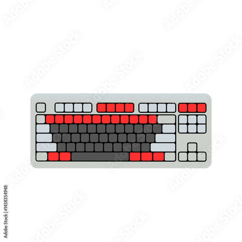 red computer keyboard