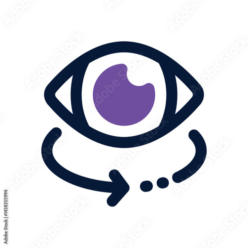 360 view duotone icon. Sleek and modern vector icon for websites, mobile apps, marketing materials, and corporate design. Fully scalable and ready to use.