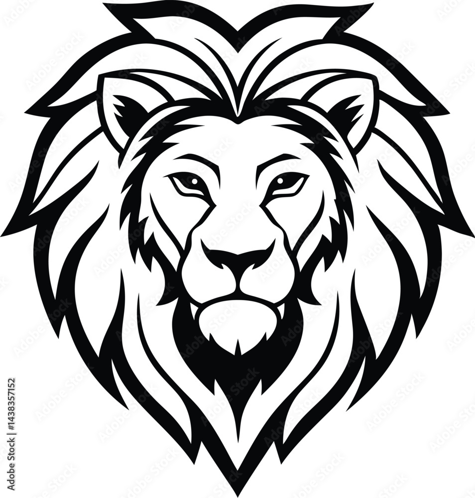 Obraz premium lion head vector