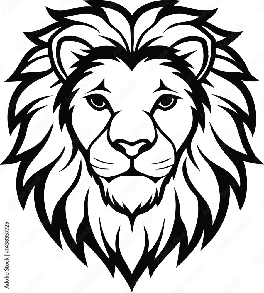 Obraz premium lion head vector
