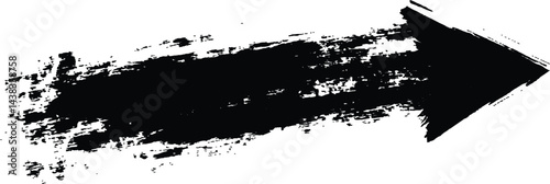 A bold black arrow created with brush strokes 
transparent white background. Black arrow marker isolated with a hand-drawn effect on a white background. Arrow marker isolated mark hand draw
