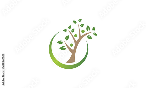 green tree nature plant ecology logo